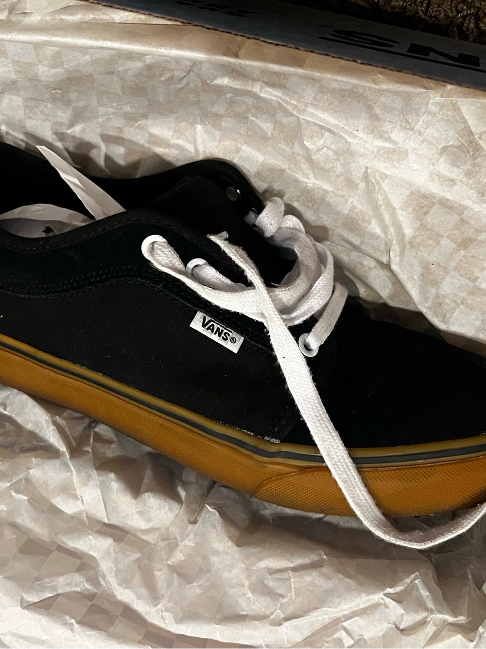 Vans Black Canvas Sneakers with Gum Sole - Picture 8 of 13